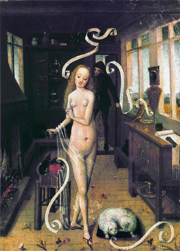 Le corps féminin est assimilé à la tentation. Parfois, on sous-entend même qu’une magie opère: Der Liebeszauber (Le philtre d’amour), Maître du Bas-Rhin, XVe siècle.
https://commons.wikimedia.org/wiki ...